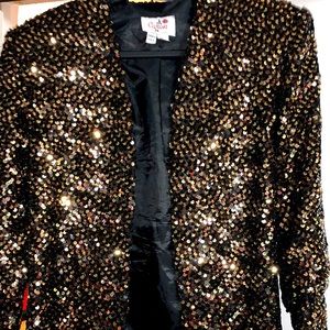 Vintage sequin Gold and Black Jacket Blazer